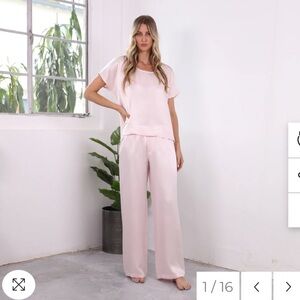 PJ Harlow Blush Satin PJ Set